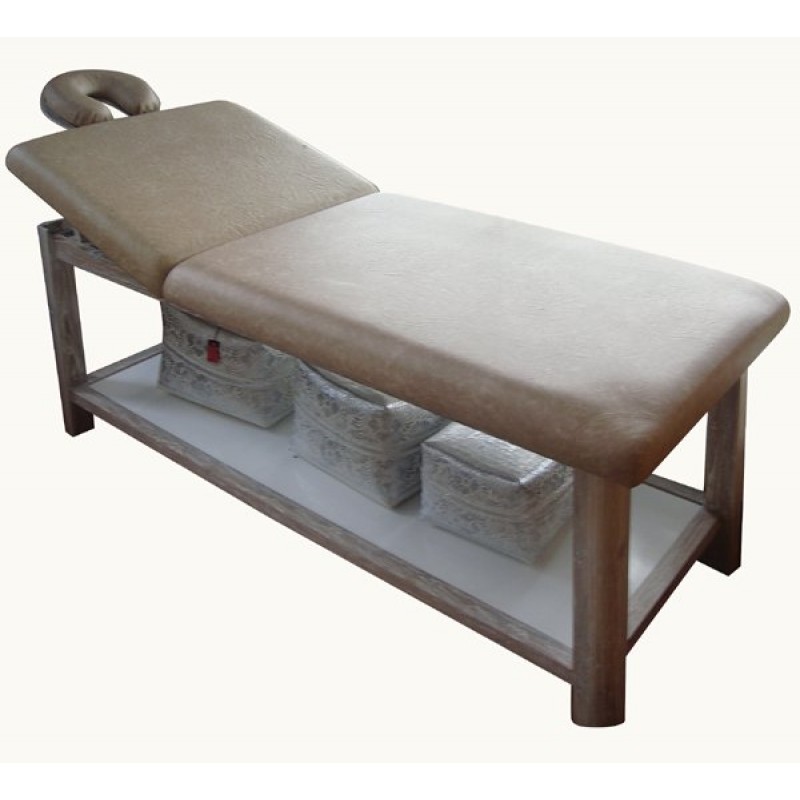 INDONISIA MASSAGE BED ANTIQUE - Κρεβάτι μασάζ με ανάκλιση	 200χ70χ75 cm ( Φυσικό χρώμα  )