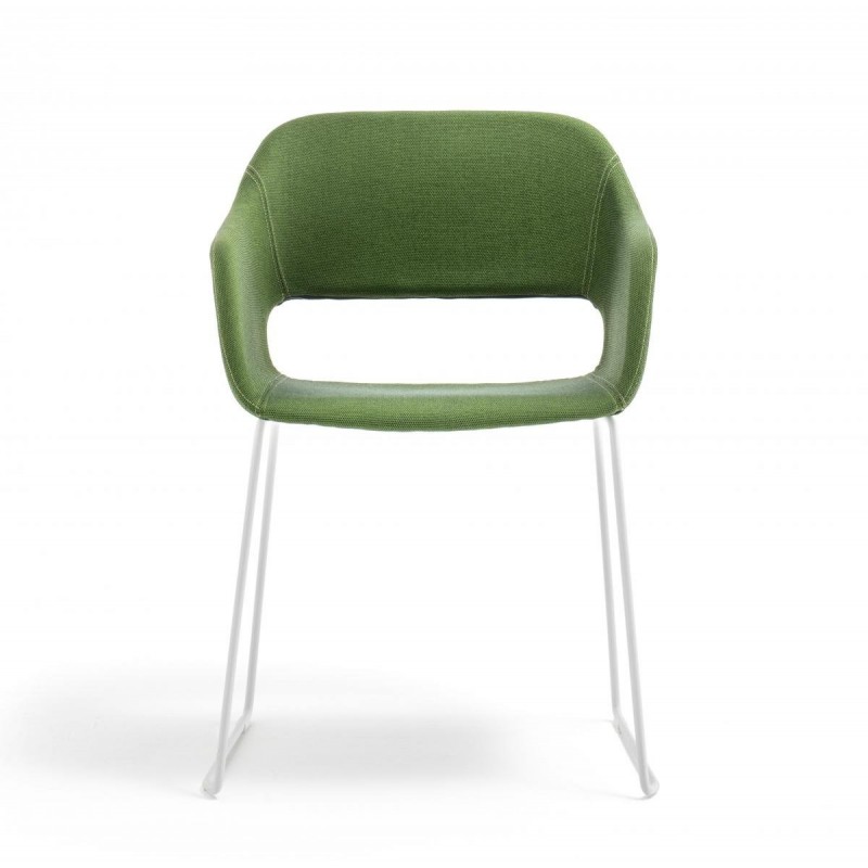 Pedrali  Babila 2746  Πολυθρόνα με ταπετσαρία  και μεταλλική βάση  ( δυνατ. επιλογής υφάσματος και δερματίνης )