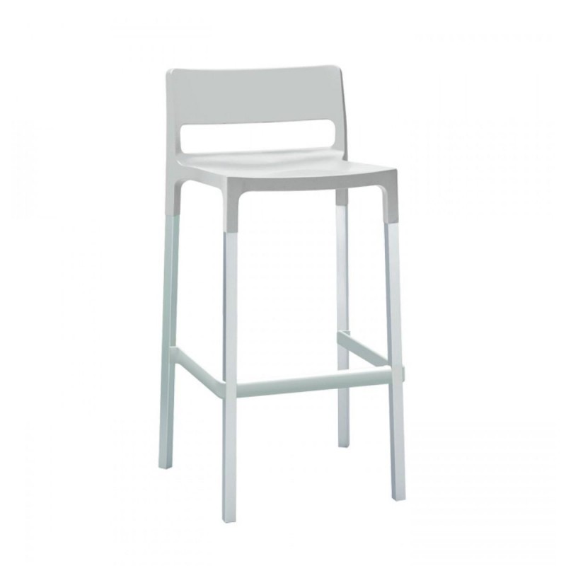 BAR STOOL DIVO (ART. 22210)  -Σκαμπό μπαρ αλουμινίου σκελετός και κάθισμα  τεχνοπολυμέριο 75 υψος   (ελαχιστη παραγγελια 4 τμχ)