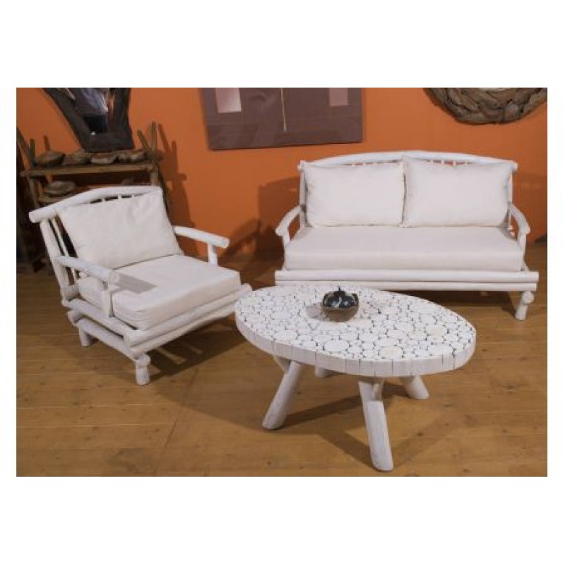 Πολυθρόνα ξύλινη με μαξιλάρι  -Διαστάσεις:80x80x85    (LC -205 )