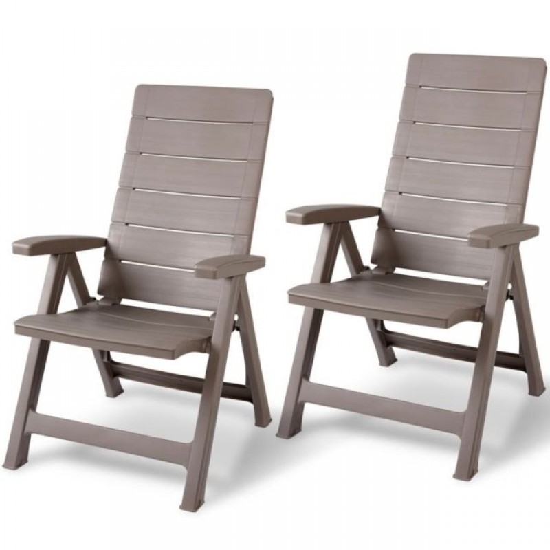 ALIBERT BRASILIA - Πολυθρόνα πτυσσόμενη ,ρυθμιζόμενη 4 θέσεων ΚΑΠΟΥΤΣΙΝΟ