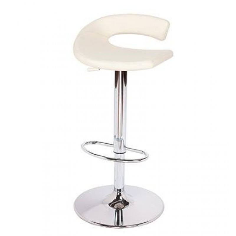 Gaber Torino IV Σκαμπό δερμάτινο κόκκινο με μεταλλικό σκελετό 40x40x91(60-75)cm 