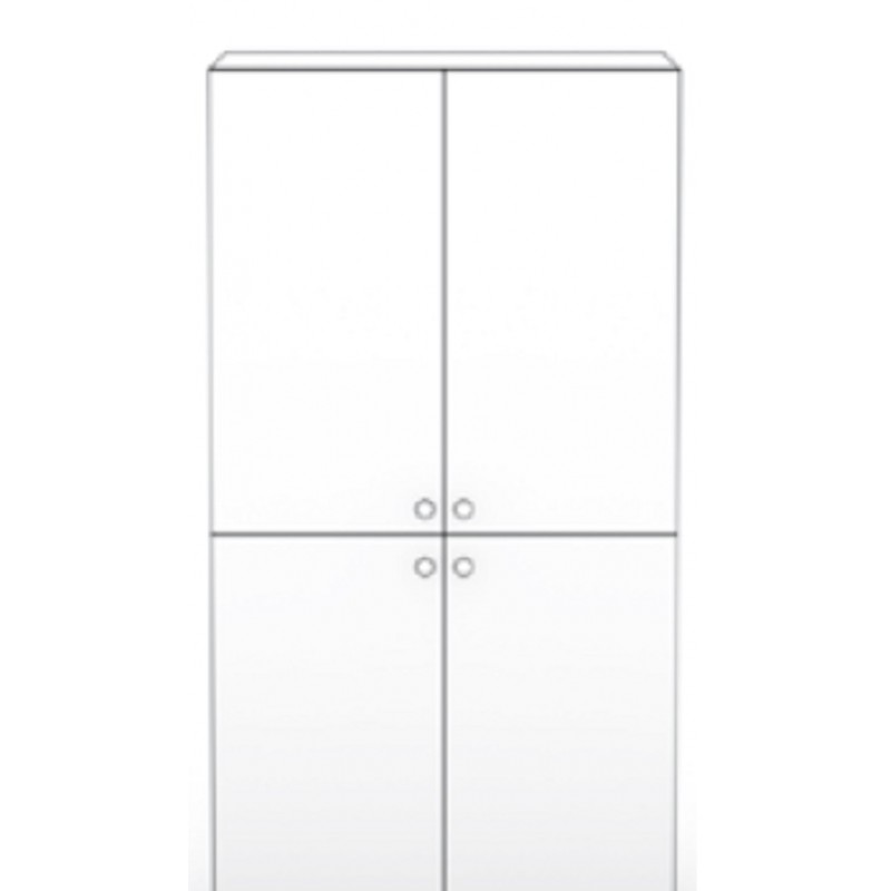 CLOSED 160x80x40cm  - Βιβλιοθήκη μελαμίνης