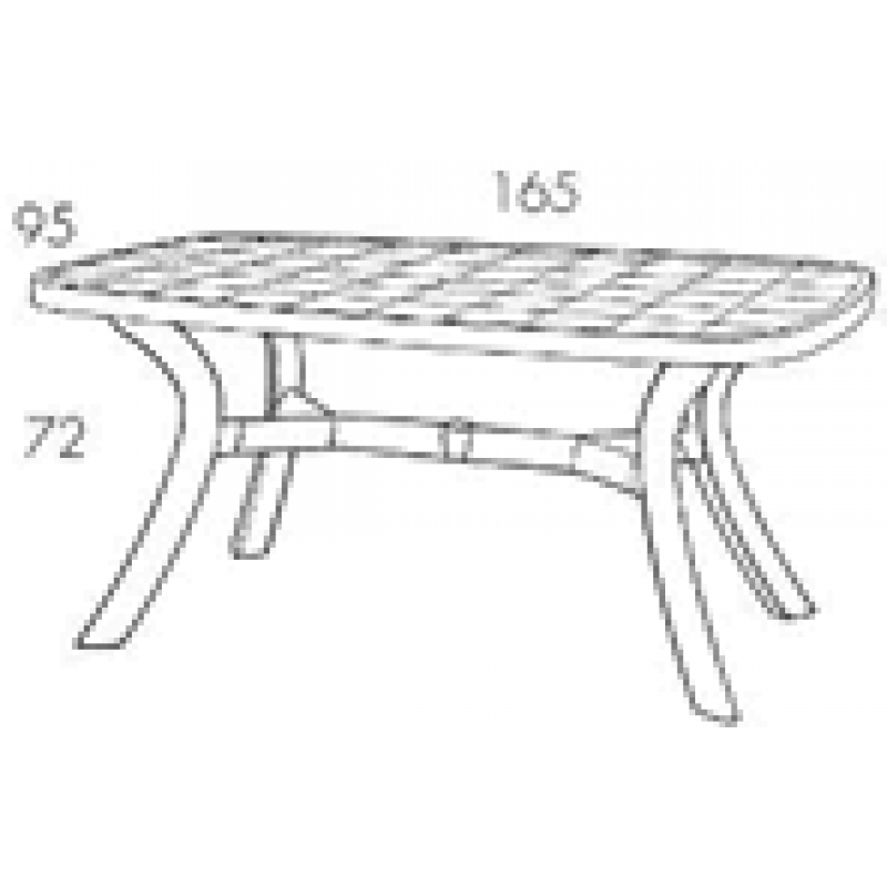 NARDI  TOSCANA 165  (40166.10.000) - Τραπεζι απο πολυπροπυλενιο cappuccinno tortora 165Χ95Χ72cm