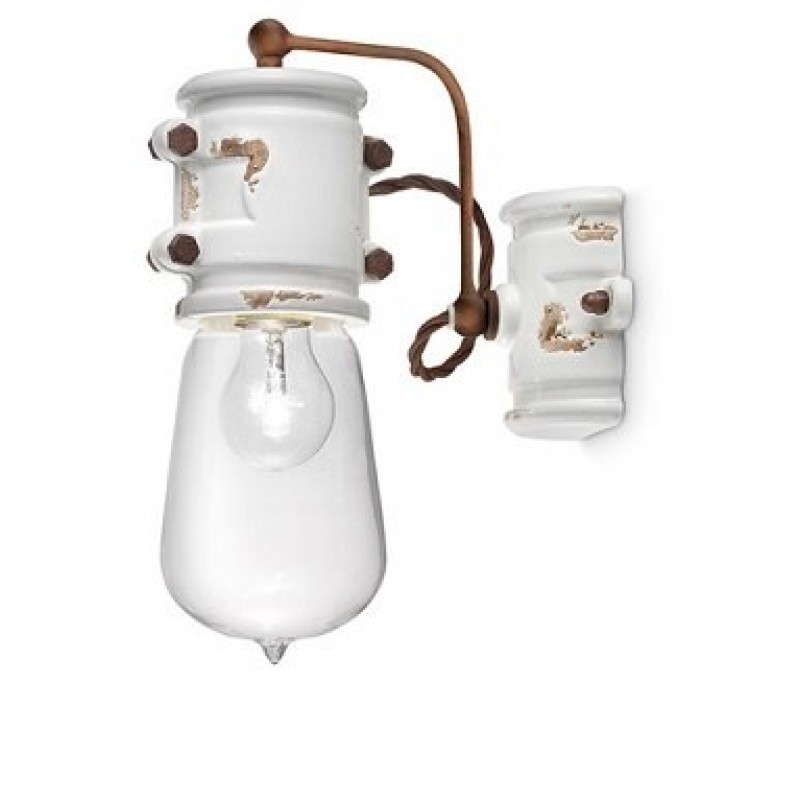 FERROLUCE C1523 - Φωτιστικό απλίκα συνδυασμός κεραμικού με μέταλλο