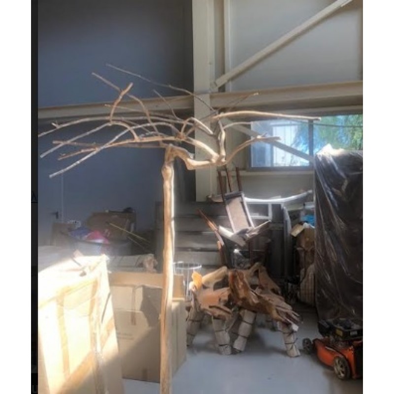 ​Διακοσμητικό δέντρο μασίφ ξύλο teak σε φυσική απόχρωση 100 cm - JKG Small tree (13106 )