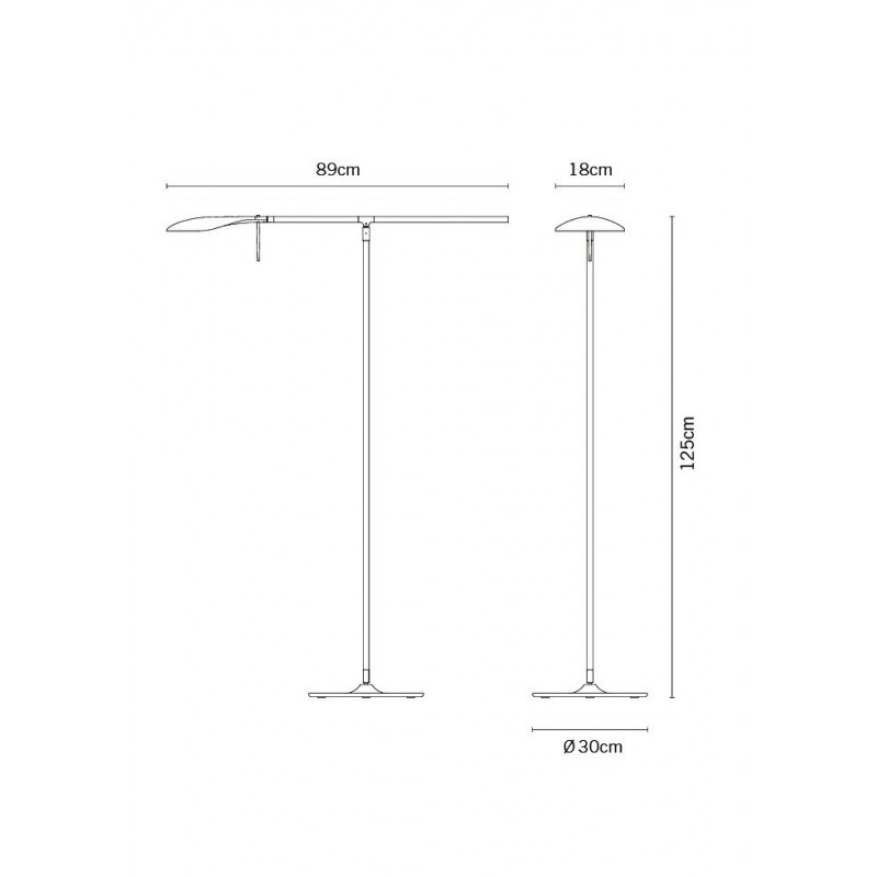 Paddle F11 C01 floor lamp by Fabbian (F11 C01)