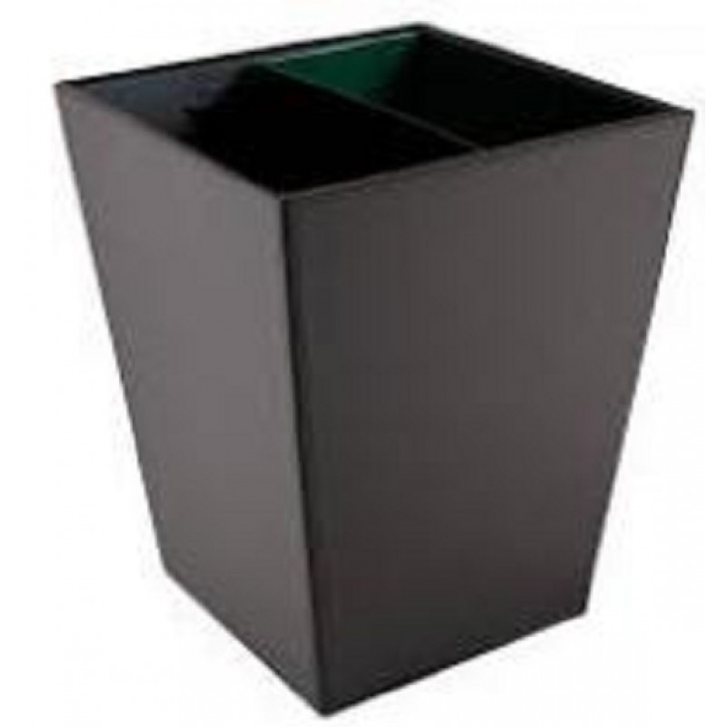 CROWN  60100 MONTREAL Τετράγωνο καλάθι απορριμμάτων με μεταλλικό Innerliner PU-leather & metal