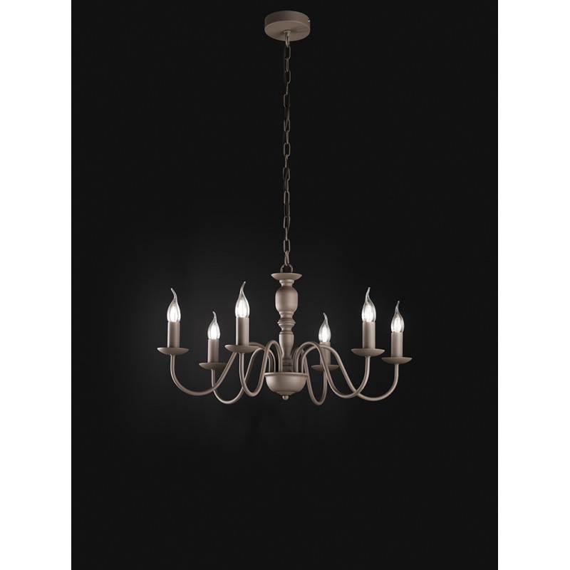 Perenz 6262B  Κρεμαστό Φωτιστικό Πολύφωτο Εξάφωτο