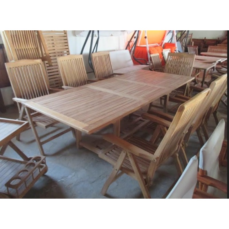 BL 5042 G - Τραπέζι Εξωτερικό επεκτεινόμενο 160/210*90*75   από ξύλο teak