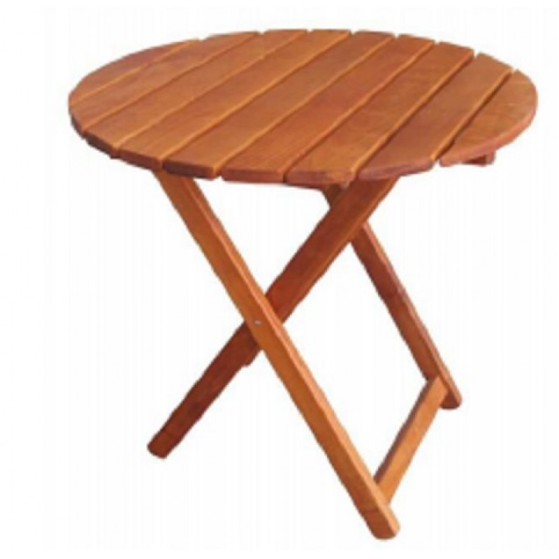 BL 5171 G  Τραπέζι πτυσσόμενο Από μασίφ φουρνιστή οξιά Βαφή εμποτισμού διαμετρος  Ø 70χ75 cm