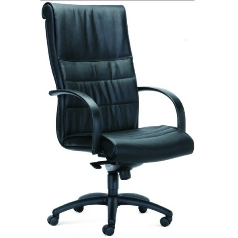 Delta Irlanda 5048 AB Κάθισμα διευθυντικό με ψηλή πλάτη, βάση αλουμινίου, μηχανισμός ανάκλισης και μπράτσα