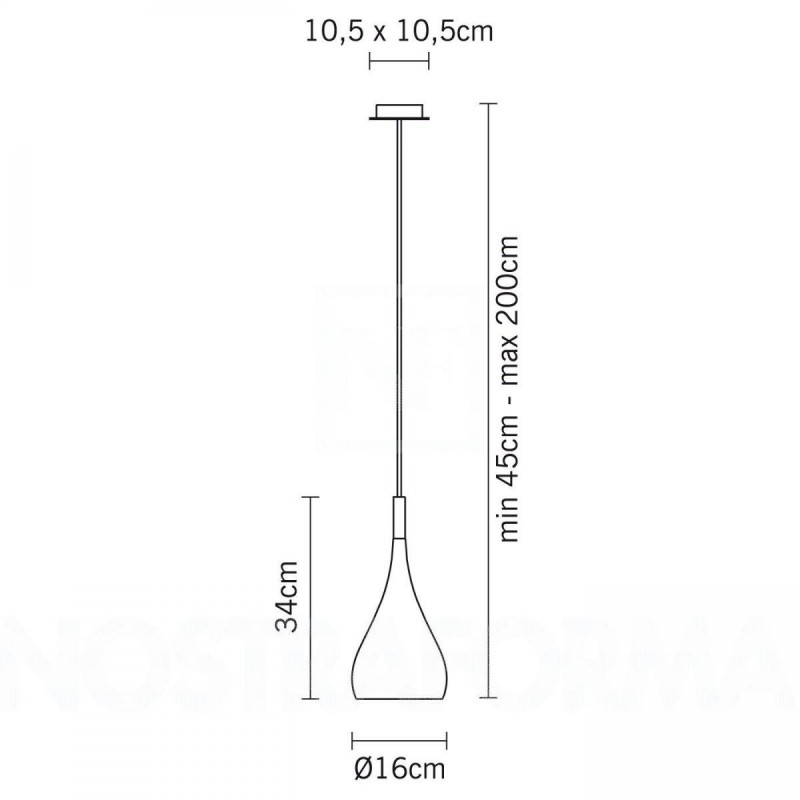 Bijou D75 A05 suspension lamp by Fabbian (D75 A05) Φ 34 cm