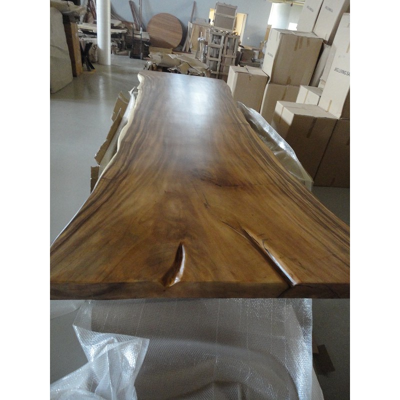 JK 130140  ΤΡΑΠΕΖΙ SUAR ME ΜΕΤΑΛΛΙΚΑ ΠΟΔΙΑ 200*85*75cm