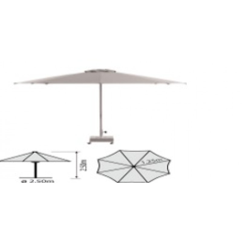 Ομπρέλα Κήπου Avakado Αλουμινίου Φ 250 εκ  (Chan) (SO-1735)