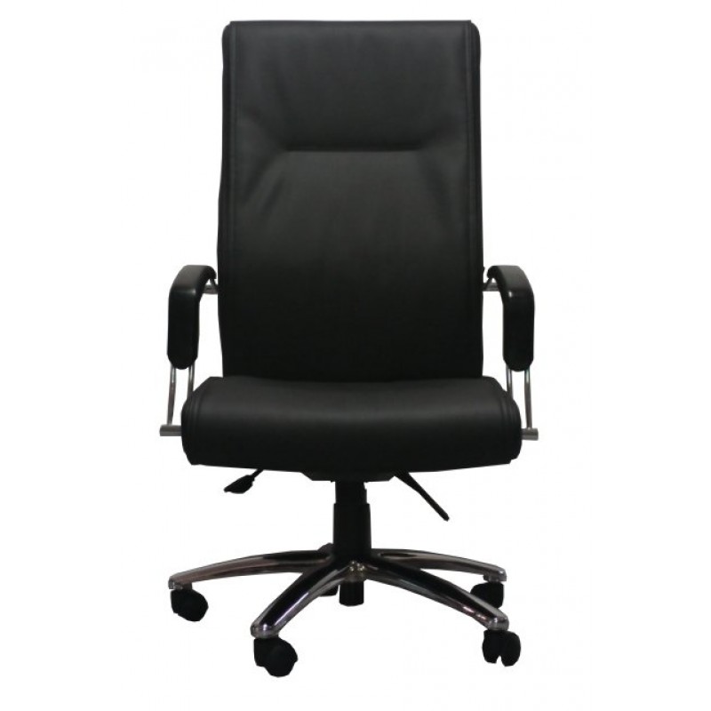 THESIS  K 820 L  Πολυθρόνα γραφείου με μηχανισμό synchro (πέντε θέσεων) μαυρη δερματίνη 52*52*112-122cm