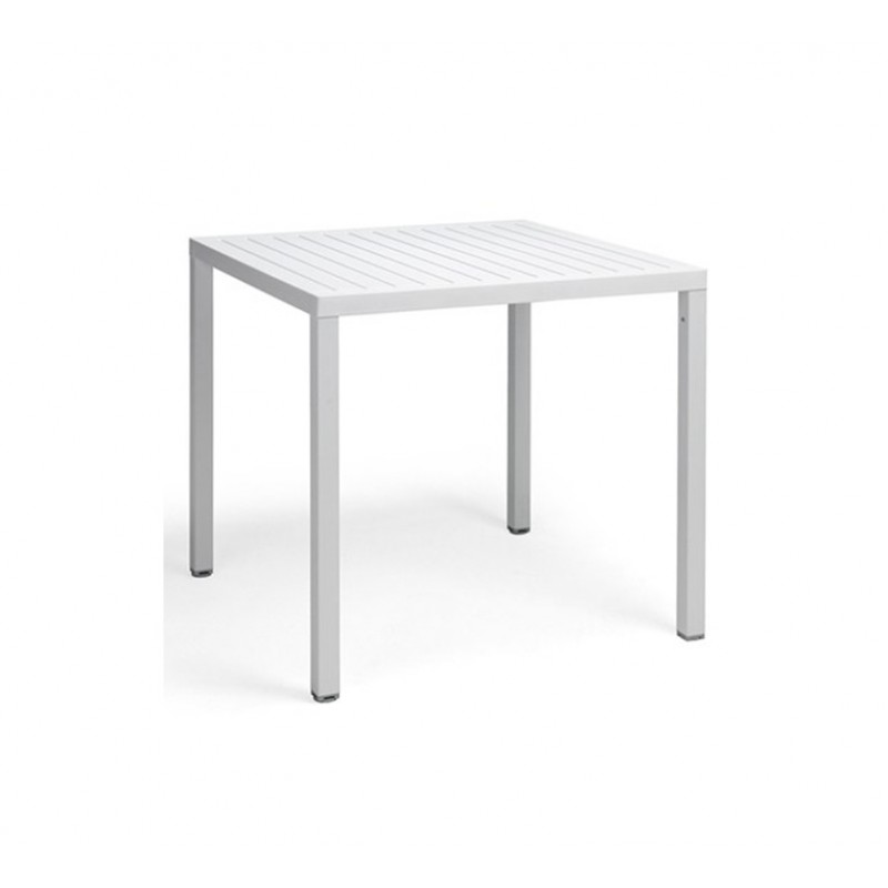 NARDI Cube 70 (478 47852.02.000 antracite) - Τραπέζι ανθρακι από ρητίνη  και πόδια αλουμινίου. 80x80x75cm