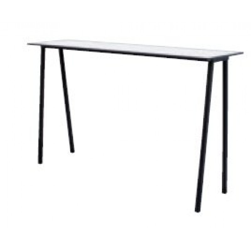 Gaber Format 120χ50χ110  Τραπέζι σταντ μεταλλικό με άσπρο καπάκι compactop  ( δυνατ. επιλογής διαστάσεων και  χρώματος )