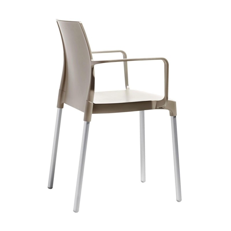 NATURAL CHLOÉ MON AMOUR ART. 2831  Καρέκλα τεχνοπολυμεριο με ξυλινα πόδια ( ελαχ.παραγγελια 2 τμχ )