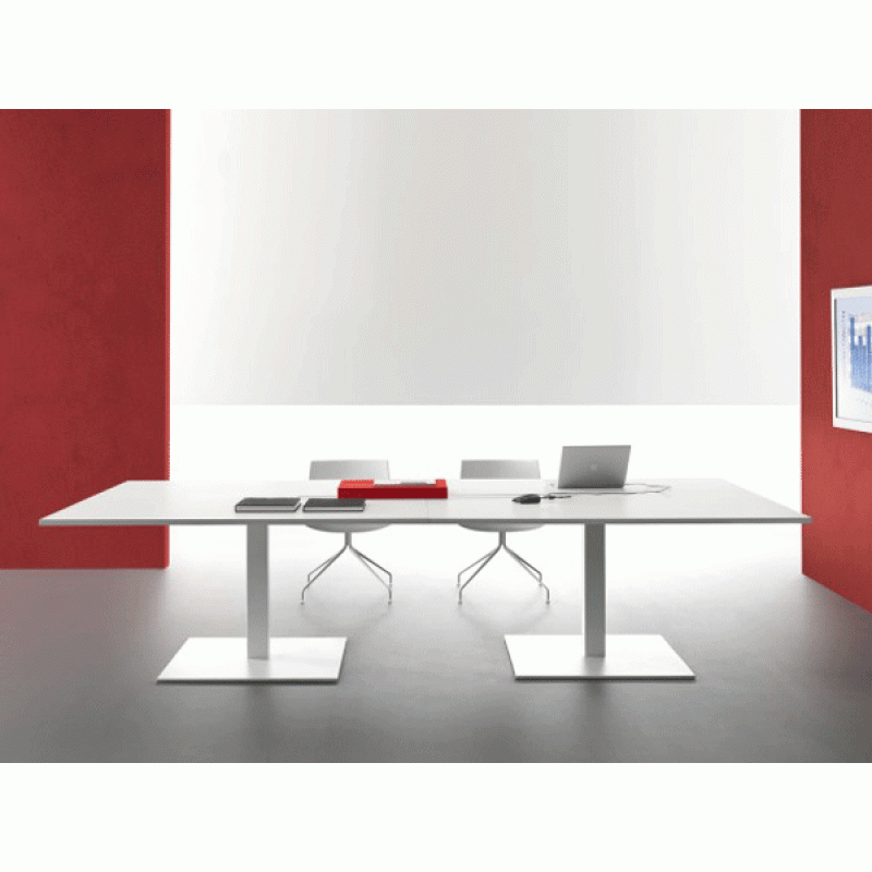 Σύγχρονο γραφείο συνεδριάσεως μεταλλικος σκελετος με επιφανεια μελαμίνη λακα  - YARD  220Χ120X75