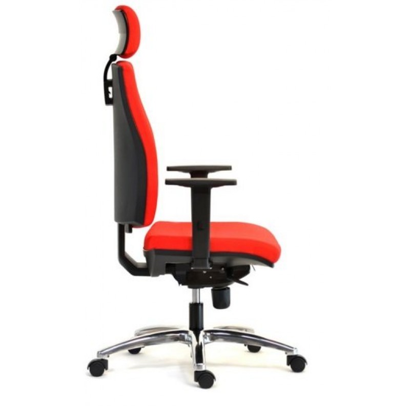 Delta  5046 Α Καρέκλα γραφείου με ρυθμιζόμενο προσκέφαλο  - ψηλή πλάτη με ρύθμιση ύψους -μηχανισμός synchron  52*52*112-122cm.