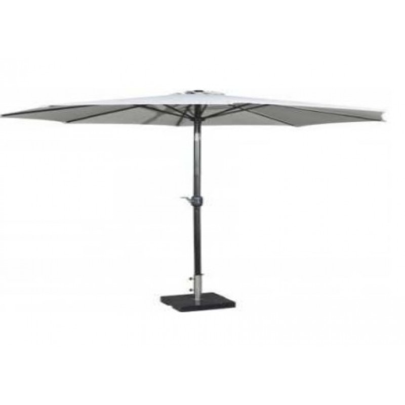 BL 5199 G  Ομπρέλα στρόγγυλη με αεραγωγό με μανιβέλα Ø 270 cm (Ύφασμα 180 gr Polyester εκρού) σκελετος μεταλλικός 