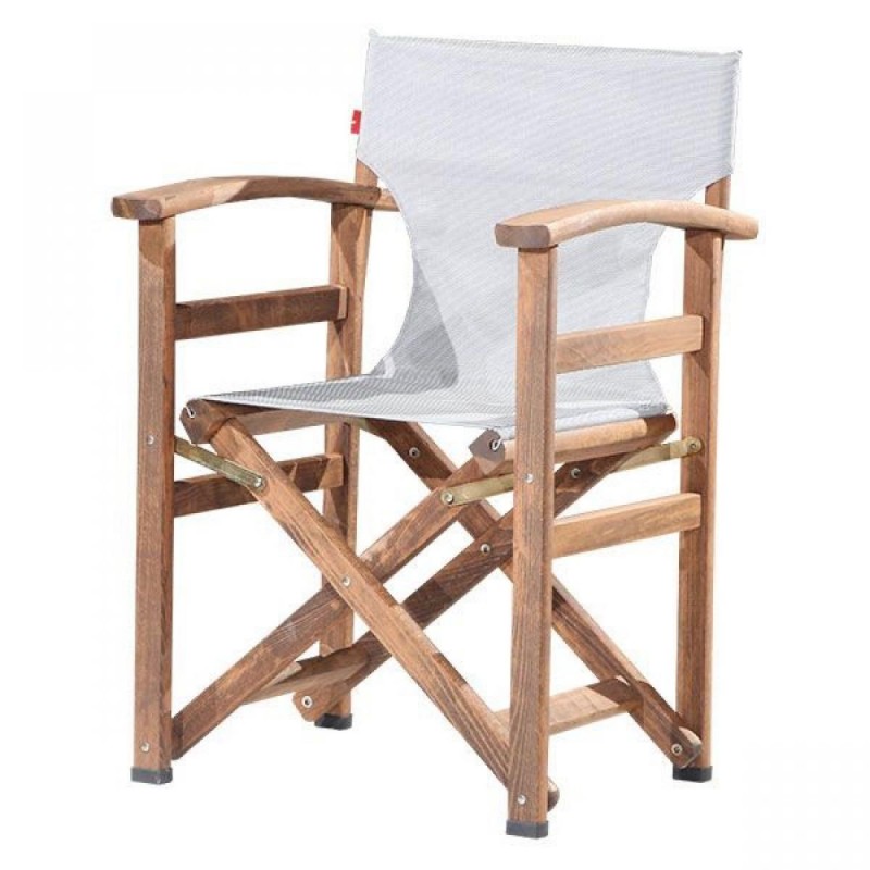 E 103- Πολυθρόνα σκηνοθέτη από μασίφ οξιά σε χρώμα κερασιά  Υ: 88 Β: 54 Μ: 60