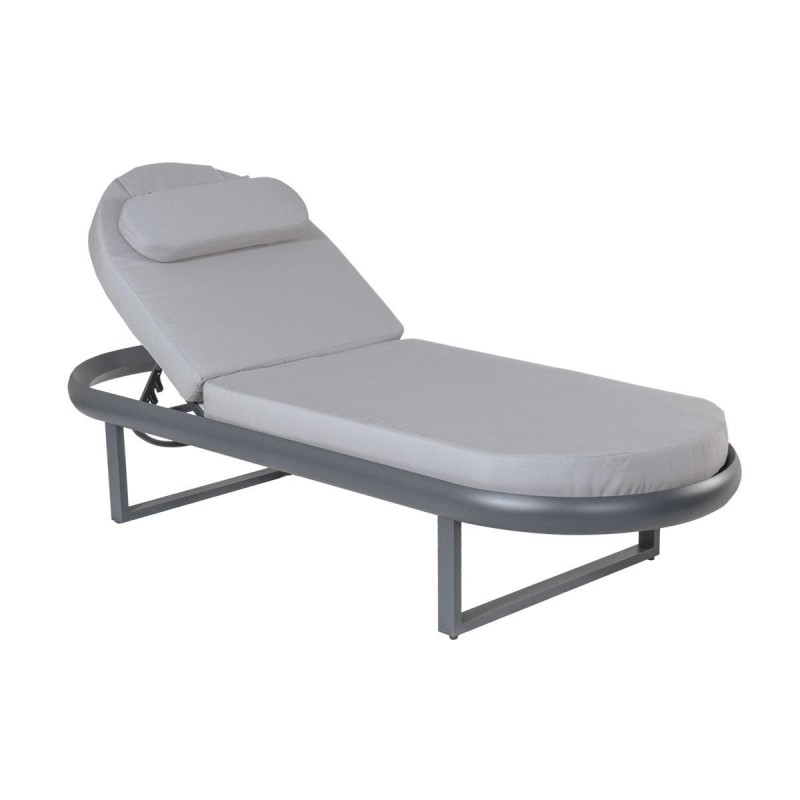 Nave  Οβάλ ξαπλώστρα NAVE, με σκελετό από αλουμίνιο, βαμμένο με ηλεκτροστατική βαφή 210χ80χ35 cm