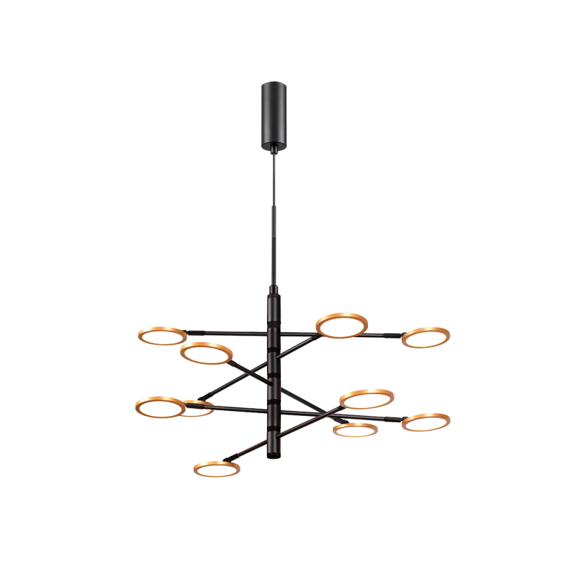 VIOKEF ΔΕΚΑΦΩΤΟ ΦΩΤΙΣΤΙΚΟ ΟΡΟΦΗΣ LED ΜΕΤΑΛΛΙΚΟ ΜΑΥΡΟ/ΧΡΥΣΟ Ø80 SPARKLE 4240300