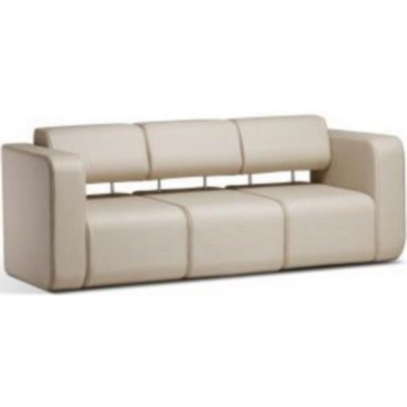 THIMCO  NUOVA 3Θ   210*70  Καναπές Επισκέπτη   με  ρυθμιζόμενο μαξιλάρι σε εκρου δερματίνη