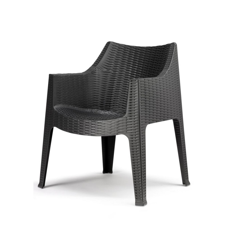 MAXIMA ART. 2321 - Πολυθρόνα από πολυπροπυλένιο look rattan  72Χ60Χ83