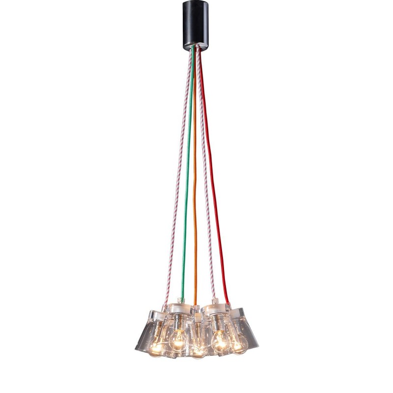 5φωτο μοντέρνο φωτιστικό με πολύχρωμα καλώδια | ΟΥΙΣΚΙ 59527S/5