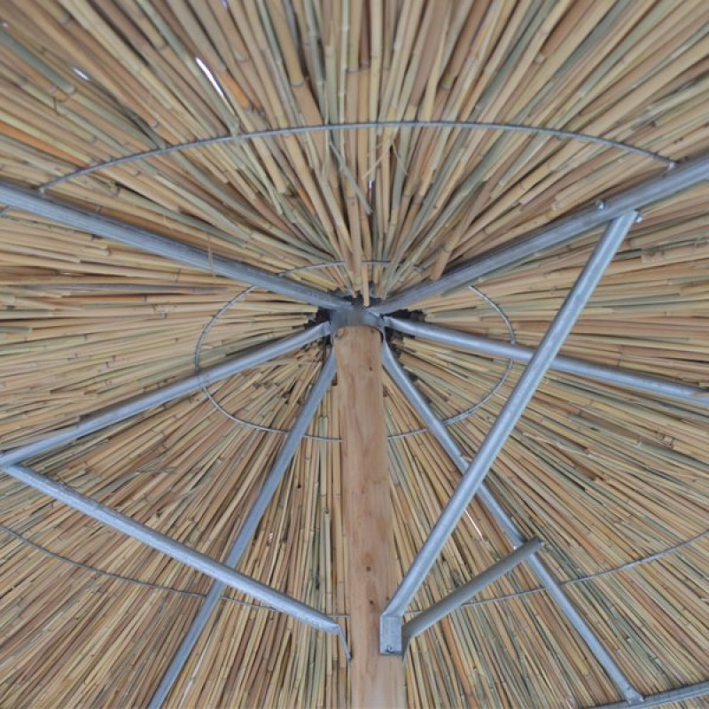 Ομπρέλα Ψάθινη με Κοντάρι Πεύκου 42295 2m