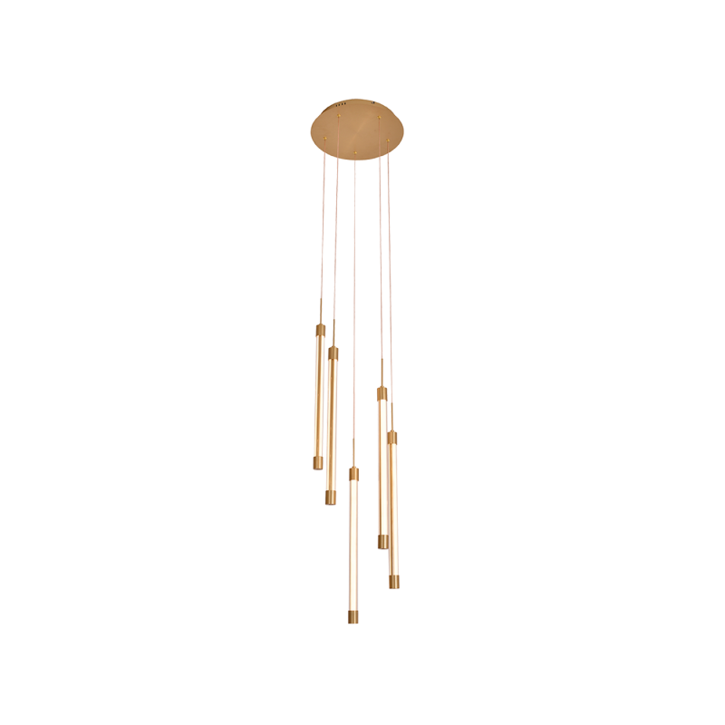 VIOKEF ΠΕΝΤΑΦΩΤΟ ΦΩΤΙΣΤΙΚΟ ΟΡΟΦΗΣ LED ΜΕΤΑΛΛΙΚΟ ΧΡΥΣΟ ΜΑΤ ABBA 4237600