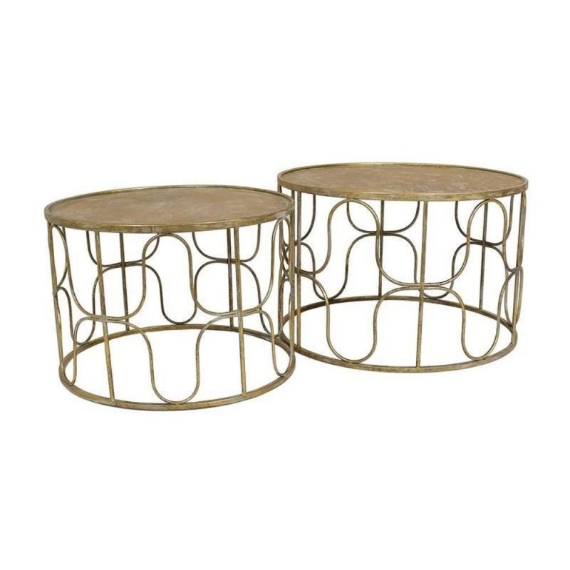 Τραπέζι Μεταλλικό Χρυσό 62x62x43Y SPACEGREEN 1-0069-A