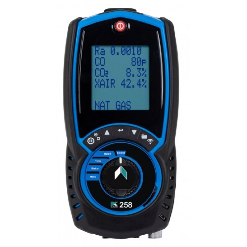 K258 Απλός Αναλυτής Καυσαερίων O2 - CO - Θερμοκρασία