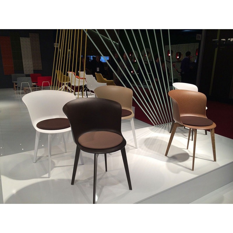 Gaber Epica 360 - Καρέκλα πολυπροπυλένιο λευκό με μαξιλάρι περιστρεφόμενη 360 μοίρες 55*54*79(47)cm 