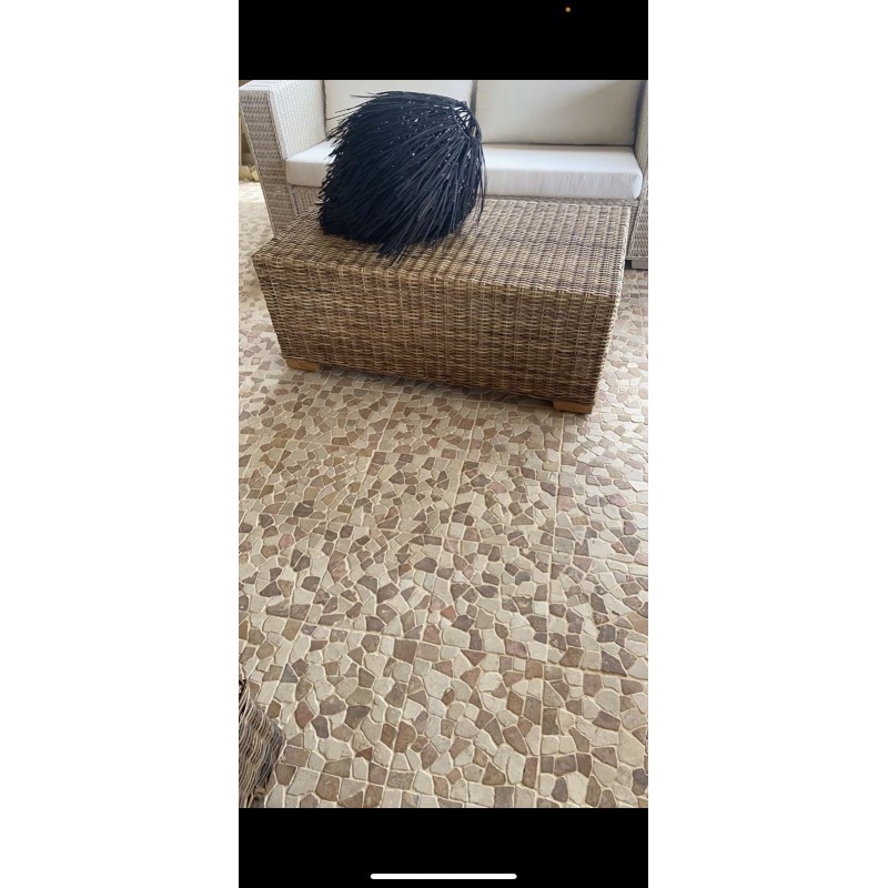 Τραπέζι Esprit από φυσικό ραττάν croko( 120*65*47 cm ) JKG 3171SB