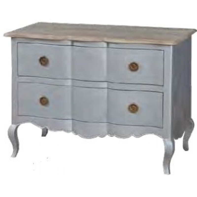 JKG  8959 - Συρταριέρα κλασσικό σχέδιο μασίφ ξύλο με 2 συρτάρια  105*50*76cm