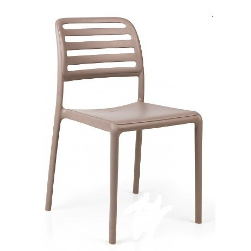 COSTA BISTROT  Καρέκλα από πολυπροπυλένιο ΚΑΦΕ ΧΡΩΜΑ 49x54x83cm
