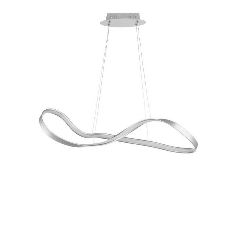 Φωτιστικό κρεμαστό 230V led 30w 1800Lm θερμό λευκό 3000k ασημί SO.SPARK/95 ONDALUCE