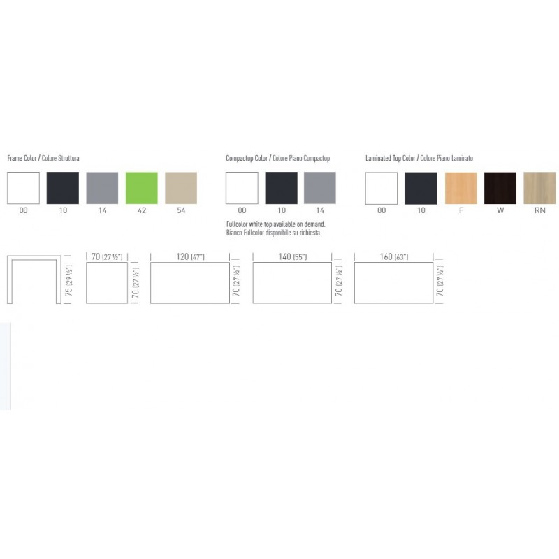  Gaber Claro slim  160*70*75cm  Τραπέζι  τεχνοπολυμέριου  με επιφάνεια laminate χρώμα μαύρο   - κατάλληλο για εξωτερικό χώρο  