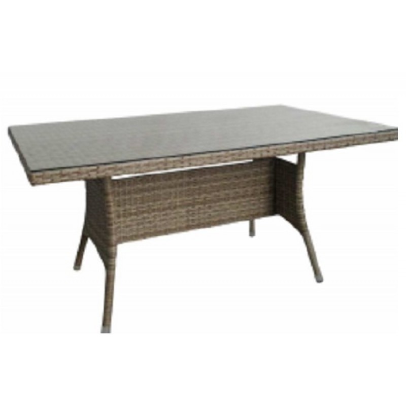5182 G  Τραπέζι Wicker με σκελετό αλουμινίου. 150*90*75 cm