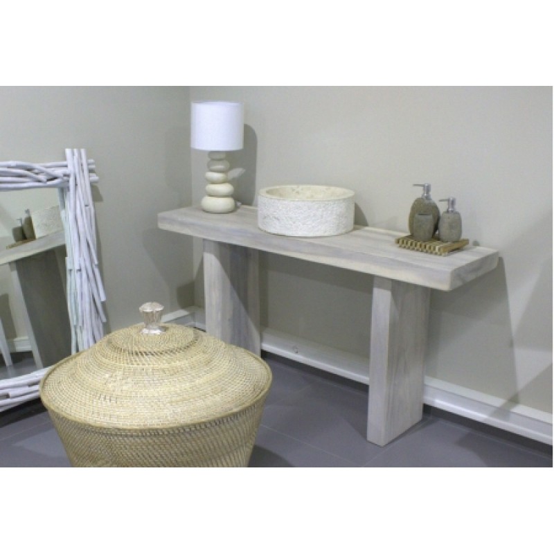 Κονσόλα Εισόδου Από Μασίφ Ξύλο Suar 150Χ50X80 υψος cm - JKG 130634W/W