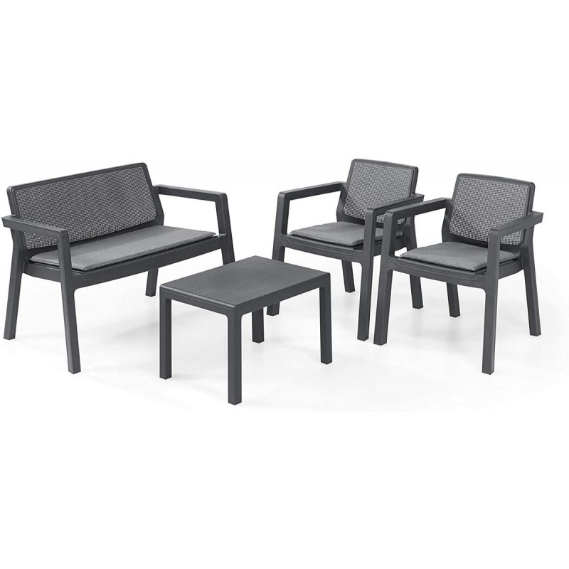 Emily Lounge Set Γραφίτης KETER - 4 τμχ