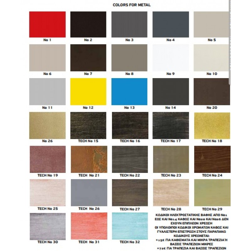 MS 23 - Μεταλλικό σκαμπό  ηλεκτροστατικής βαφής μετάλλου Υ: 100 Β: 46 Μ: 34