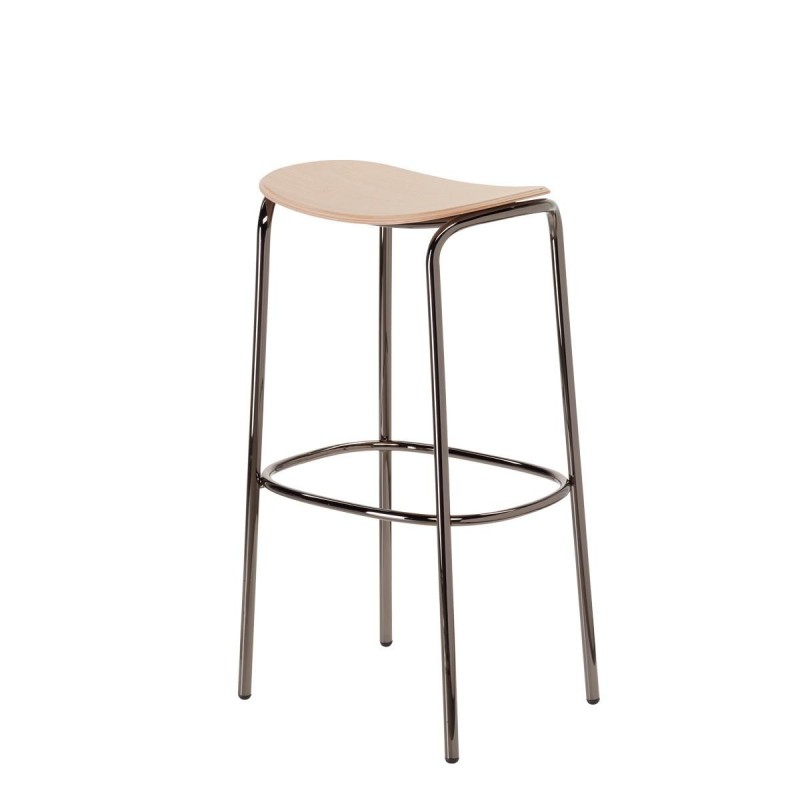 BAR STOOL TRICK WOOD ART. 2536 h. 75 - Μεταλλικό σκαμπό 45χ35χ77 cm