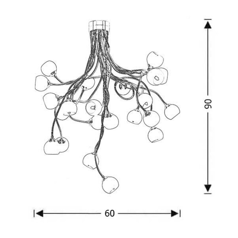 Μοντέρνο 22φωτο φωτιστικό | FLEX COLOUR 59531/22