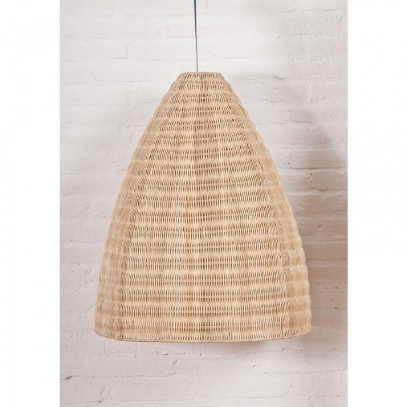 SET  KYLIE  Φωτιστικό οροφής από φυσικό rattan πλεκτό στο χέρι - Μήκος: 55 cm, Πλάτος: 55 cm, Ύψος: 65 cm