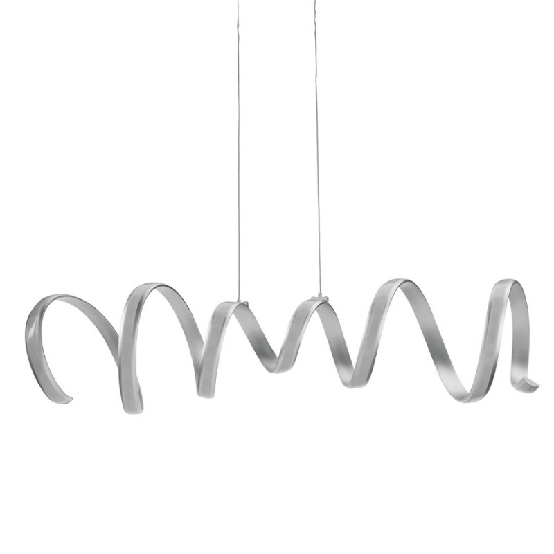 Φωτιστικό κρεμαστό ασημί ματ 230V led 59w 3500Lm θερμό λευκό 3000k dimmable SO.SCIA/G ONDALUCE